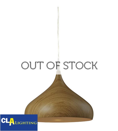CLA Zara Dome Pendant - Oak Wood