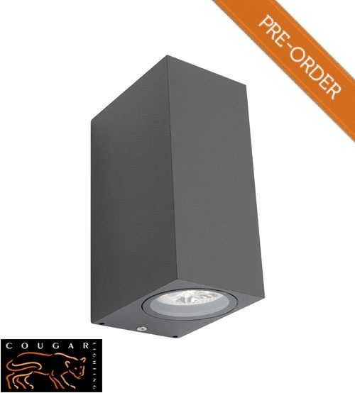 Cougar Brugge 2 Light Up/Down Exterior Wall Light - Charcoal