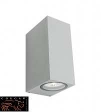 Cougar Brugge 2 Light Up/Down Exterior Wall Light - Silver