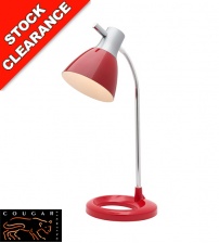 Cougar Tara Desk Lamp (Globe not included) - Red