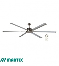 Martec Albatross 72" DC Motor Ceiling Fan with Remote Control - Brushed Aluminium