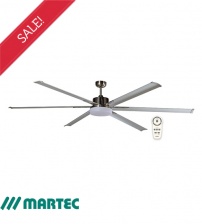 Martec Albatross 72" DC Ceiling Fan, Light & Remote - Aluminium