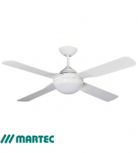 Martec Coolmaster Liberty 56" ABS Ceiling Fan with Dimmable CCT 15W LED Light - White