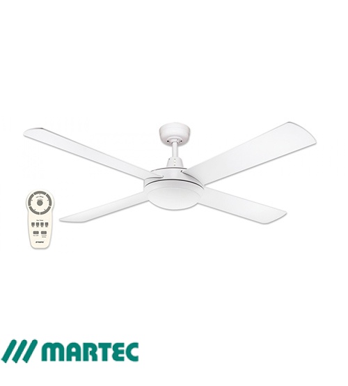 Martec Lifestyle 52" DC Motor Ceiling Fan with 24W CCT LED and Remote Control - White
