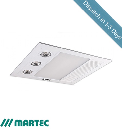 Martec Linear Mini Premium Bathroom 3-in-1 Unit - White